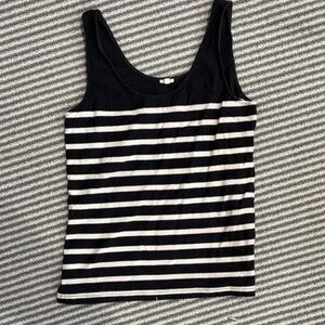 Striped navy and White Women's Tank Top